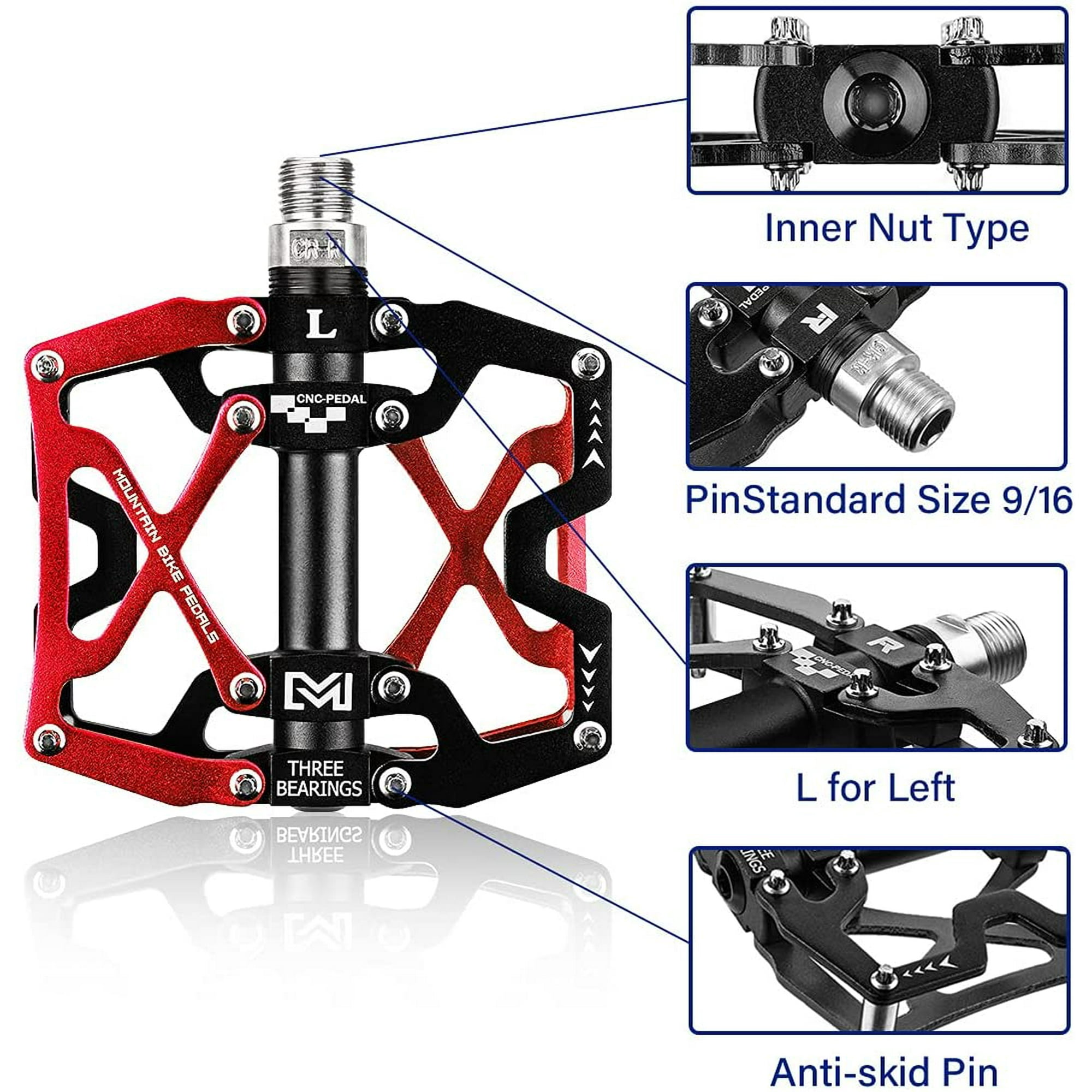 Mtb pedal size hotsell