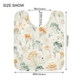 thumbnail image 2 of U-Shaped Toilet Mat Plush Bathroom Rug Mat Non Slip Bathroom Mats Green and Orange Small Flowers, 2 of 5