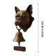 thumbnail image 4 of Timbre vintage de bienvenida de pastor alemán | Escultura de resina con acabado en bronce antiguo | Timbre funcional con letrero de bienvenida | Fácil montaje para puerta de entrada y portón, 4 of 5