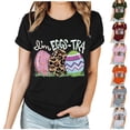 thumbnail image 1 of Économies de Printemps! CEHVOM Chemises de Pâques pour Femmes 2024, Hauts de Pâques Amples Grande Taille, T-Shirt Graphique Joyeuses Pâques à Manches Courtes Col Rond, T-Shirt Enseignant de Pâques, T-Shirt Lapin de Pâques pour Femmes, 1 of 3