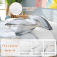 thumbnail image 3 of Gray Marble Bedding 3 Piece Duvet Cover Set Twin Size, Modern Ink Painting Art Abstract Soft Microfiber Comforter Cover with Zipper Closure & Pillowcases, Wrinkle & FadeResistant Quilt Cover, 3 of 9