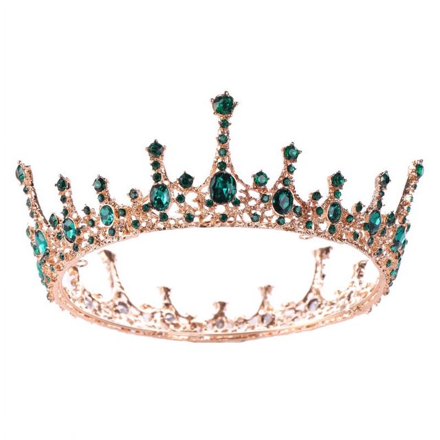 Crown Le Grand Palais Green Strass Tiara Bridal Hair Access
