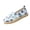 Sky Blue, variant on Willtoo Women's Flats, Floral Casual Slip On Shoes, Round Toe Comfortable Walking Shoes Art Travel Vacation Daily Shoes for Women