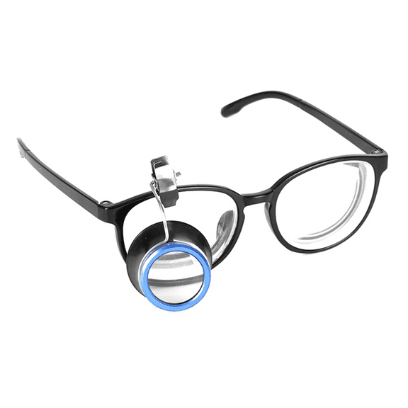 2pcs 10X Eyeglass Magnifier Clip-on Eye Magnifier Portable Eyepiece Craft Operator Watchmaker Repair Tool