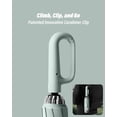 thumbnail image 2 of Automatic Reverse Umbrella with Carabiner Clip Handle - Windproof Travel Compact Folding Design, Reflective Safety Strip & Push-Button Open/Close for , Commute, 2 of 6