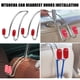 thumbnail image 5 of Organizadores del respaldo del asiento, ganchos organizadores universales con diamantes brillantes, ganchos para reposacabezas del coche, color rojo, 5 of 5