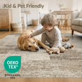 thumbnail image 4 of ODIKA 8'x10' Washable Area Rug Non-Shedding, Easy Care, Abstract Beige Distressed Vintage Layers Neutral Faded Large Flowing Dynamic for King Size Bedroom Under Bed, Master Suite, 4 of 7