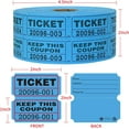 thumbnail image 2 of Double Stub Raffle Tickets 1000 Per Roll 50/50 Event Carnival Tickets (Blue), 2 of 6