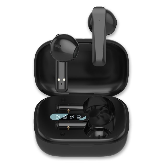 Auriculares inalámbricos compatibles con Bluetooth Auriculares internos recargables con manos libres Auriculares deportivos Micrófono incorporado Entrenamiento Negro Sweethay EL005187-01B