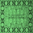 thumbnail image 1 of Ahgly Company Indoor Square Oriental Emerald Green Industrial Area Rugs, 4' Square, 1 of 4