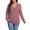 Purple Red, variant on NISVIYA Plus Size Shirts for Women Dressy V Neck Tops Loose Fit Long Sleeve Tunics Elegant Blouse