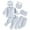 B1-Blue, variant on CAUYDY Preemie Girls Outfits Newborn Boys Fall Winter Clothes Baby Layette Long Sleeve Shirt Warm Hat 2Pants Bib 5Pcs Cotton Set for Unisex Infant Sizes 0-3 Months,Yellow