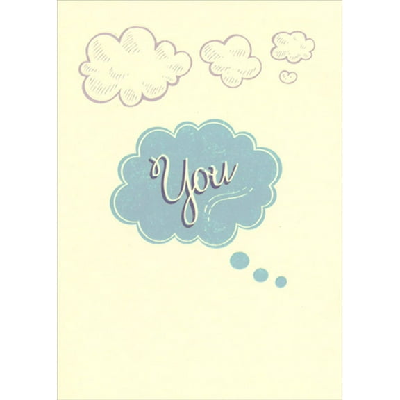 Designer Greetings You Inside Blue Thought Bubble Thinking of You Card