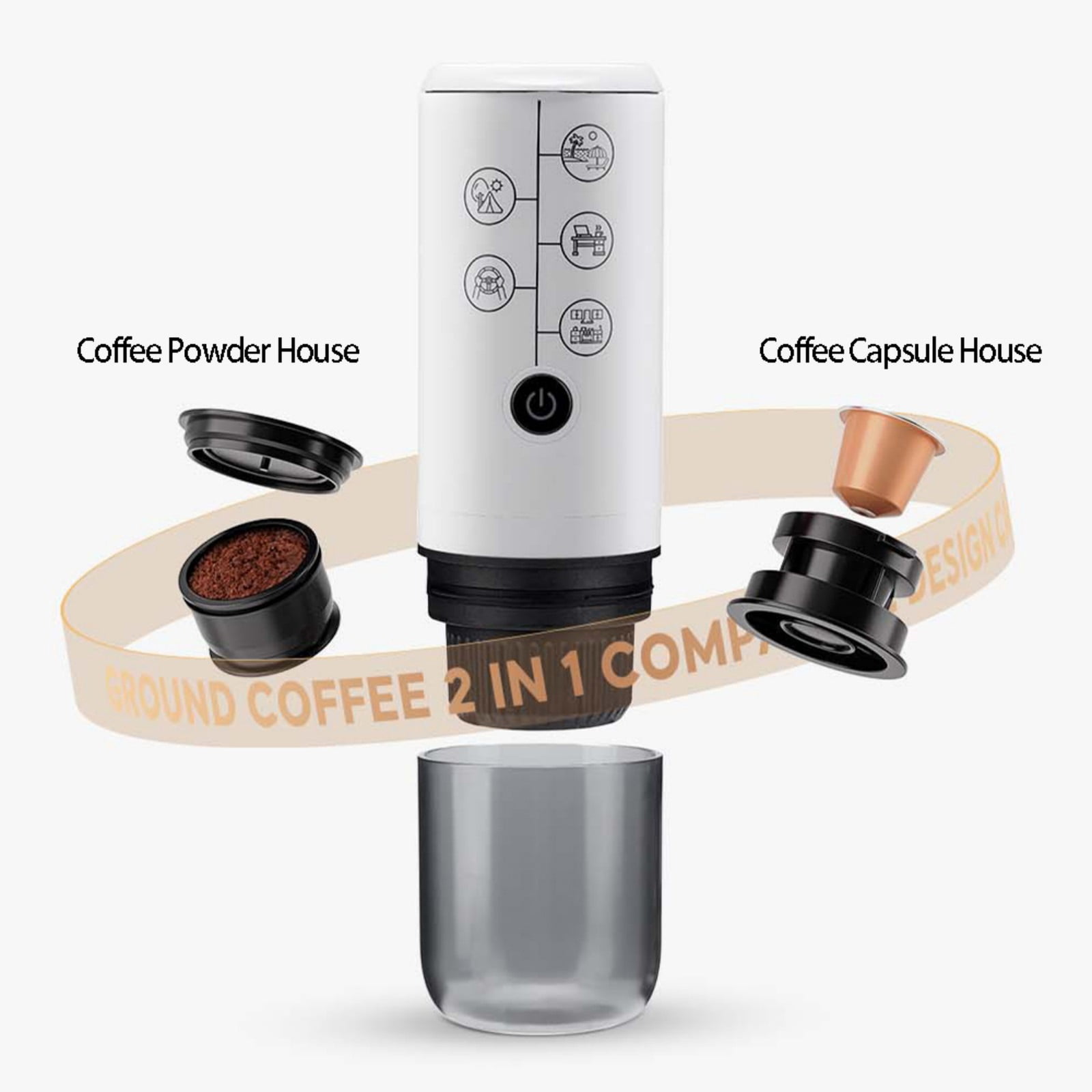 Efficient Espresso Brewer Portable Espresso Maker Electric Coffee Maker Suitable for Safe and Coffee