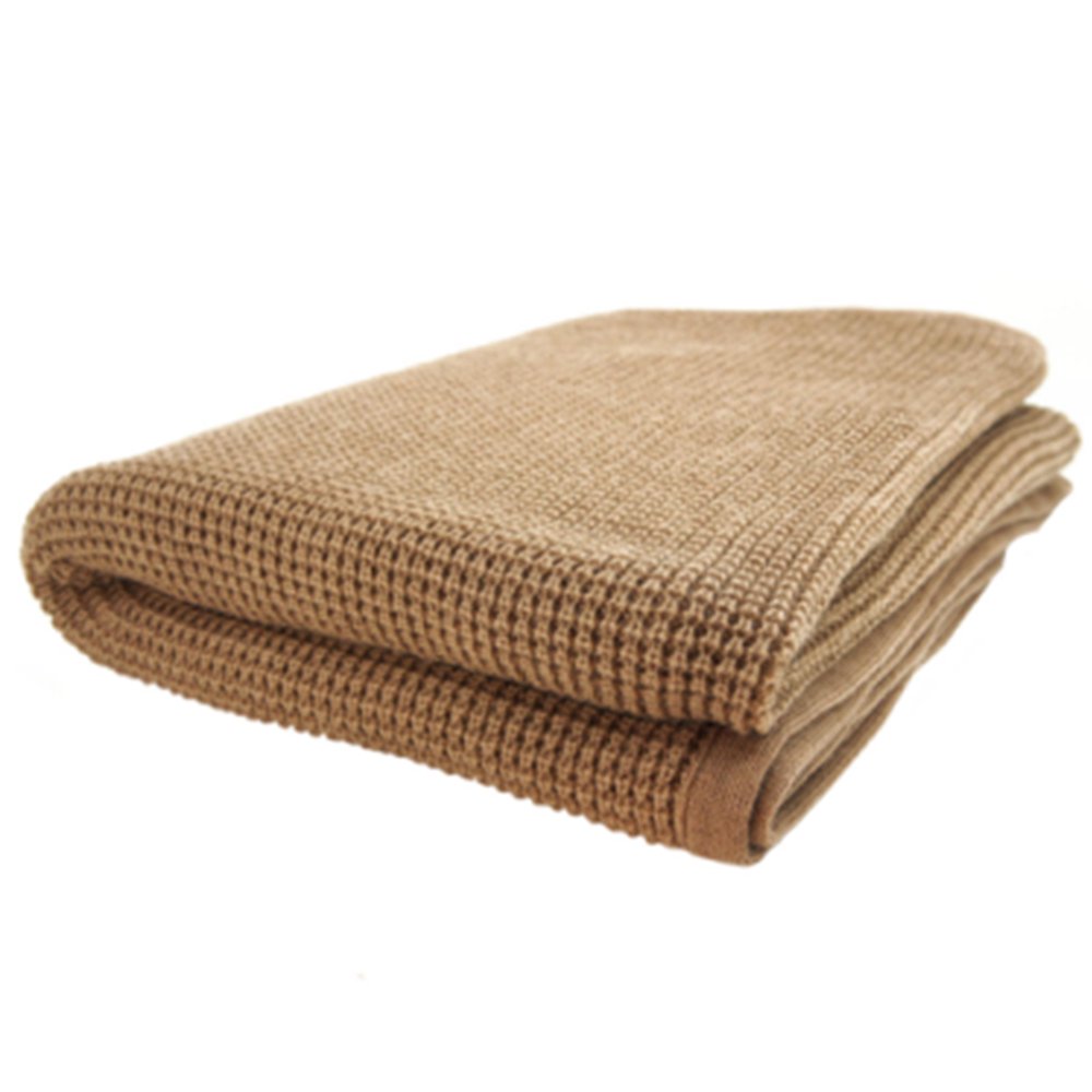 Unique Bargains Thermal Cashmere Wool Blend Throw Blanket Mocha