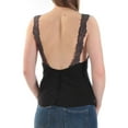 thumbnail image 3 of Free People Womens Lace Trim U-Neck Tank Top Black M, 3 of 3