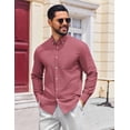 thumbnail image 2 of COOFANDY Mens Black Button Down Shirt Long Sleeve Casual Shirt Regular Fit Dress Shirt, 2 of 6