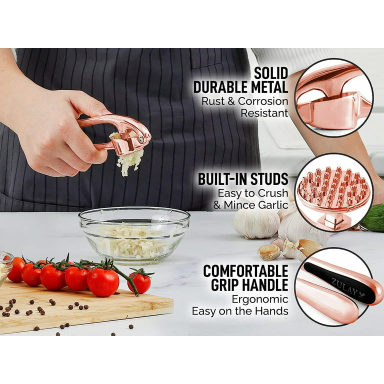 Choice 7 Chrome Easy-Clean Garlic Press with Grips