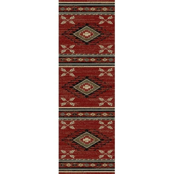 2 ft. 3 in. x 7 ft. 7 in. American Destination Arrowhead Area Rug, Red