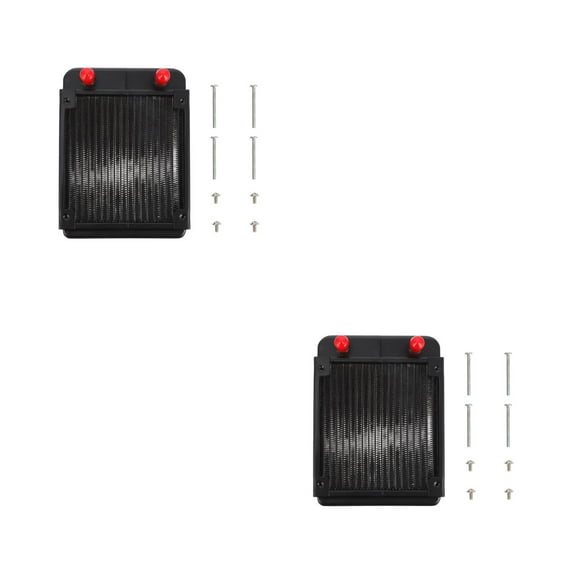 Masteelf 2pcs Heat Exchanger 18- Aluminum CPU Heat Row Sink Exchanger
