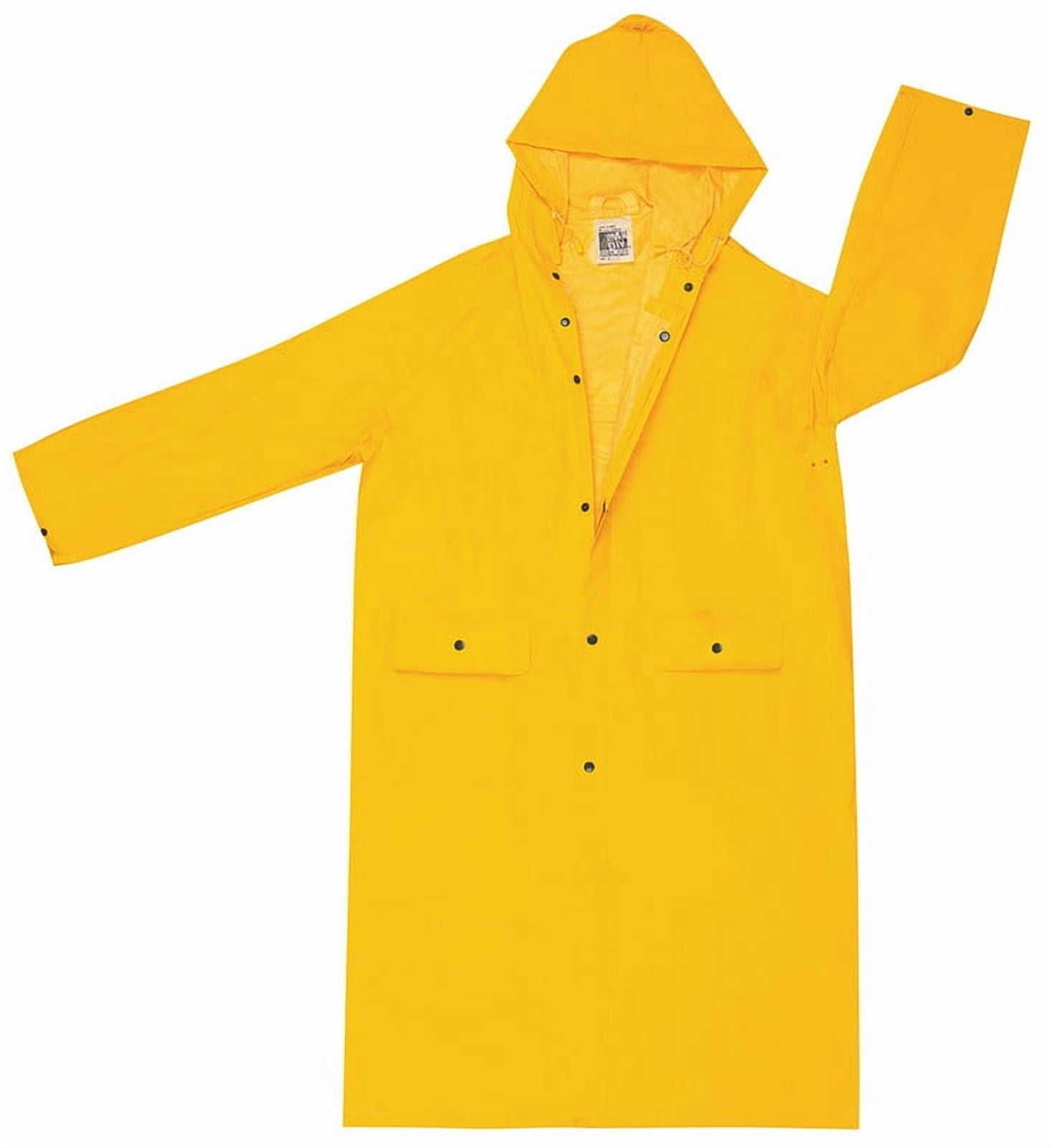 Classic Waterproof Rain Jacket, Detachable Hood, PVC/Polyester