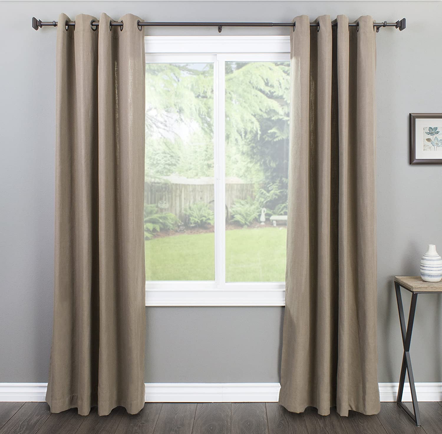 Decopolitan 7/8" Diameter Square Adjustable Curtain Rod Set