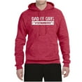 thumbnail image 2 of Wild Bobby, Outnumbered Dad with Girls Gift, Father's Day, Unisex Graphic Hoodie Sweatshirt, Vintage Heather Red, X-Large, 2 of 3
