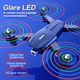 thumbnail image 2 of Cámara brillante LED Drone COLLPLABLE RECARGABLE AUTÍCULABLE AUTOMÁTICA ARENOSA INTERNAMENTE MODO INDIVIDORIO QUADCOPTER WIFI AERONACIONES 3PCS Baterías Inevent EL006205-03B, 2 of 7