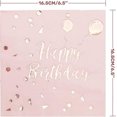 thumbnail image 2 of Pink Napkins Rose Gold Happy Birthday 50pcs, Paper Napkin Folding 3 Layers Disposable Tableware Dinnerware for Birthday Anniversary Rose Gold Party De, 2 of 5