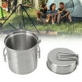 thumbnail image 1 of Pot de Cuisson de Camping, Ensemble de Pot de Cuisson en Acier Inoxydable Haute Température pour Randonnée, 1 of 8