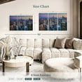 thumbnail image 3 of Elephant Stock Nyc Manhattan Twilight Wall Art - Horizontal Multi Panel Canvas - Living Room Wall Decor - Places Multi Panel - Blue And Pink Decor - 45" x 28", 3 of 4