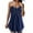 Dark Blue, variant on FhsagQ Swimsuit Sets for Women Bunny Women's Swimwear Tankini 2 Piece Normal Swimsuit Backless 2 Piece Printing Adjustable Print Color Padded Strap Bathing Suits Vacation Beach Wear L