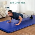 thumbnail image 2 of Best Choice Products 10ftx4ftx2in Folding Gym Mat 4-Panel w/ Carrying Handles & Folding Balance Beam - Gray, 2 of 9