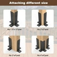 thumbnail image 3 of Supports de Base en Acier Réglables Robustes pour Colonnes en Bois - Ensemble de 8 avec Accessoires d'Installation, Idéal pour Terrasse, Porche et Supports de Pergola, 3 of 7