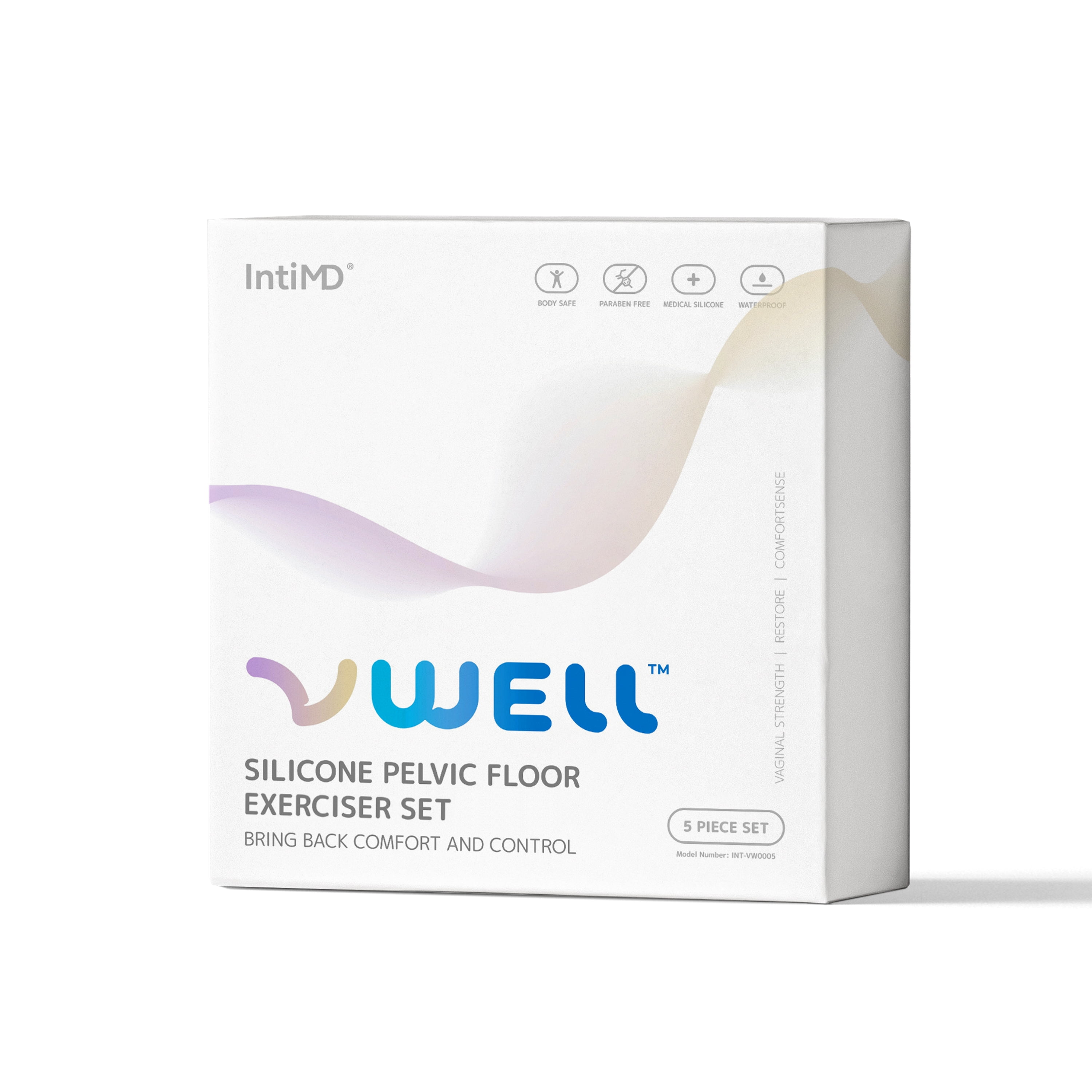 Silicone Pelvic Floor Muscle Dilator Exerciser Trainer Set by VWELL