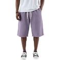 thumbnail image 4 of Dresfit Men's Corduroy Shorts Long Baggy Shorts Summer 2026 Multi Pockets Drawstring Holiday Short Pants Lounge Relaxed Fit Waistband Vacation Bottoms M, 4 of 4