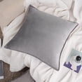 thumbnail image 3 of Light Grey Velvet Throw Pillow Covers 18x18, 2-Pack Decorative Cushion Cases, 3 of 6