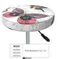 thumbnail image 4 of Daiia Vintage Butterflies Stool Covers Round,Round Bar Stool Covers Waterproof Bar Chair Covers Washable Stool Cushion Slipcover for 12-14 Inch Chair-14 inch, 4 of 7