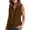 Brown, variant on Women's Sleeveless Collared Button Down Blouses, Summer Casual V-Neck Loose Fit Tank Tops, Lightweight Work Office Shirts, S-2XL
