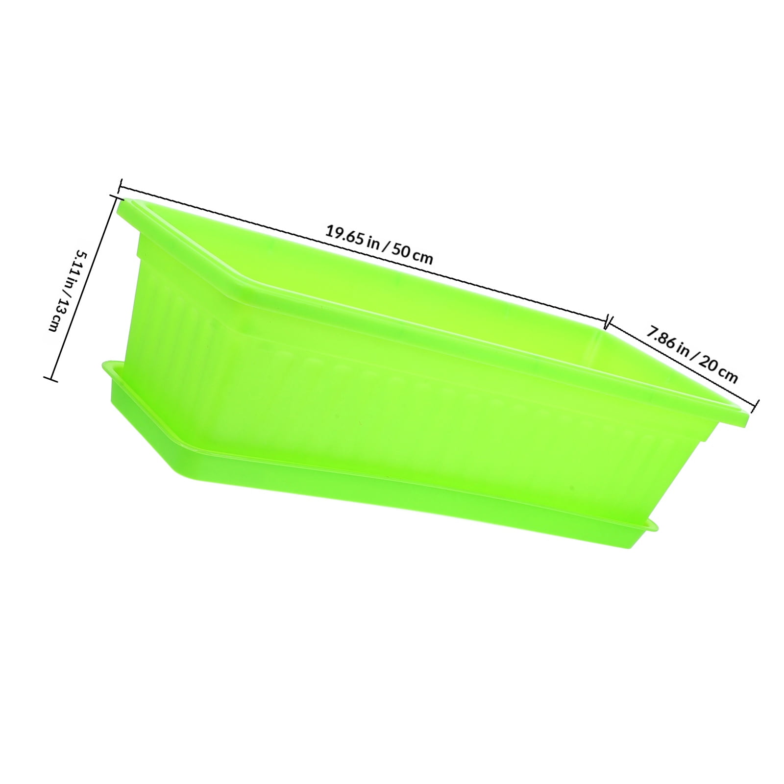 BESTYASH 2Sets Green Plastic Flower Planters with Saucer Durable Breathable Pots for Indoor Gardening