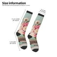 thumbnail image 2 of Logiee Vintage Typewriter Floral Print Gift Stocking Stuffers,Adult Stockings,Novelty Socks,Funny Socks Birthday Running Walking Sleeping, 2 of 6