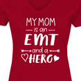 thumbnail image 4 of Inktastic My Mom is an EMT and a Hero Women's V-Neck T-Shirt, 4 of 5