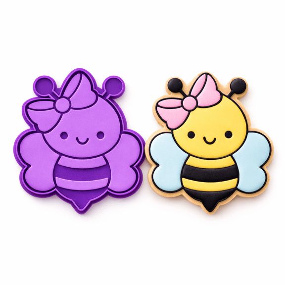 Blossom Bow Bee Cookie Cutter Stamp
