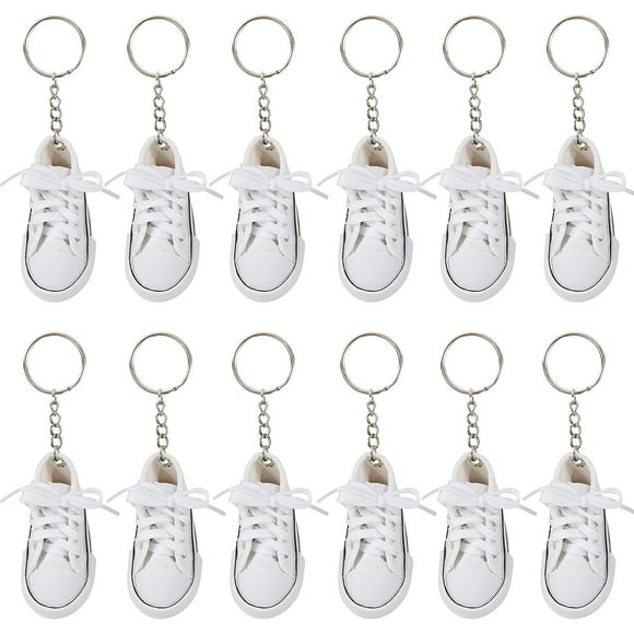 Victse Sneaker Keychain, 12 Pcs Mini Converse Style Keychains, Canvas Keychains for Communions and Children's, Youth and Children's Birthdays