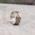 thumbnail image 3 of NEW Spinner Band, Bohemian Ring, 925 Sterling Silver Ring, Spinning Thumb Ring, Three Tone Ring, Fidget Ring, Handmade Jewelry, Christmas Oxidized, Brass Copper Band, Anxiety Ring, Mans Band Gifts, 3 of 6