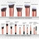 thumbnail image 3 of Juego de brochas de maquillaje para sombras de ojos, correctores y bases, 16 Uds., con bolsa, 3 of 6
