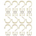 thumbnail image 1 of Bewildely 12 ganchos para cortina de ducha, perchas para cortinas de habitación de Hotel, anillos colgantes para bañera, accesorios para interiores y Accesorios de baño Oro Bewildely HA062211-03B, 1 of 6
