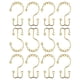 thumbnail image 4 of Wosthever Ganchos para cortina de ducha de acero inoxidable, 12 piezas, colgadores para cortinas de habitación de Hotel y baño, herrajes para anillos Accesorios de baño Oro Wosthever HA062211-03B, 4 of 6