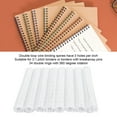 thumbnail image 4 of 100PCS Double Loop Spiral Binding Coil 9/16 Inch 34 Loop 3:1 Pitch 120 Sheet Capacity A4 Wire Binding Spines with 360 Degree Rotation Easy to Prepare Paper Storage, 4 of 7