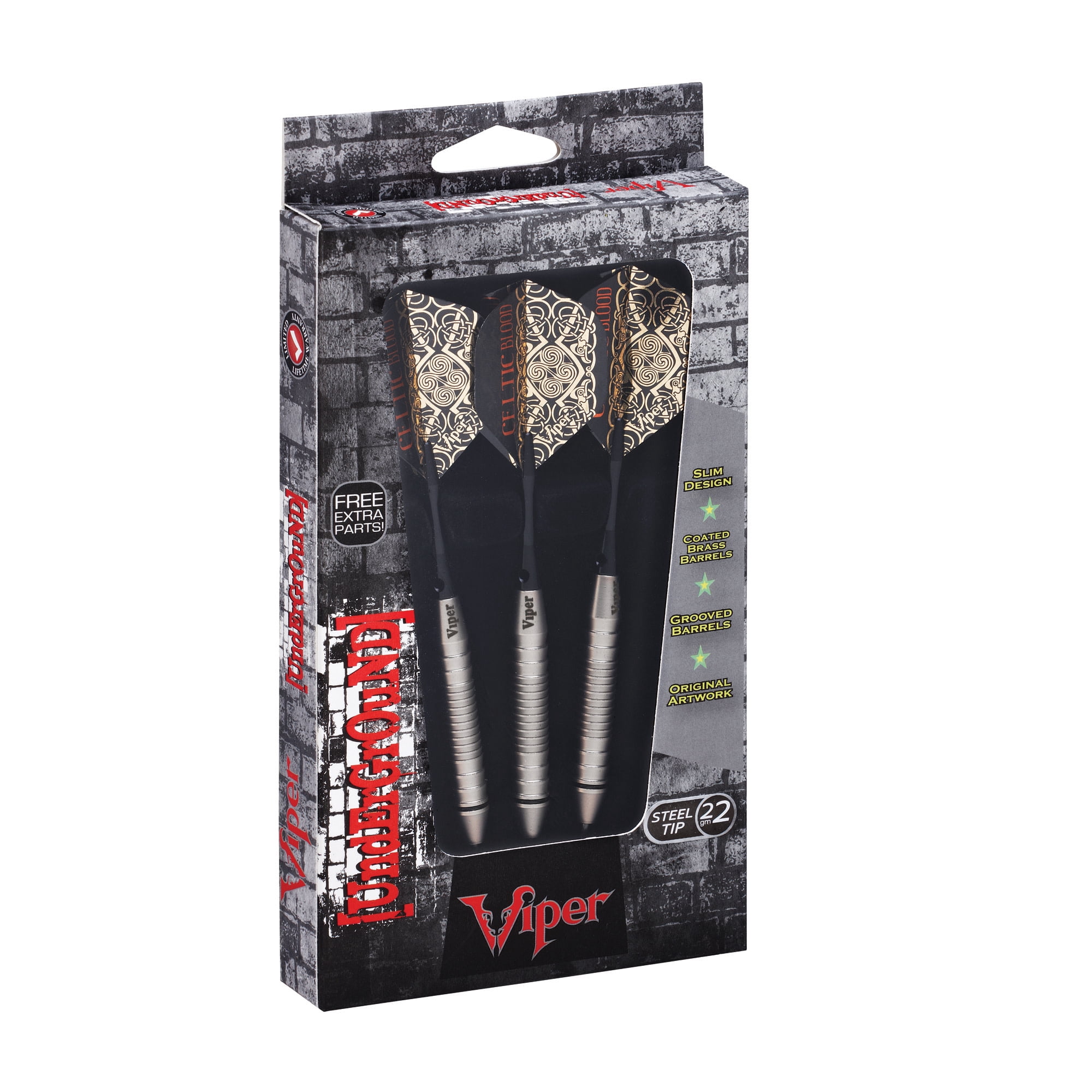 Viper Underground Celtic Blood Steel Tip Dart Set, 22 Grams